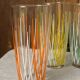 5 grands verres colorés limonade 1950