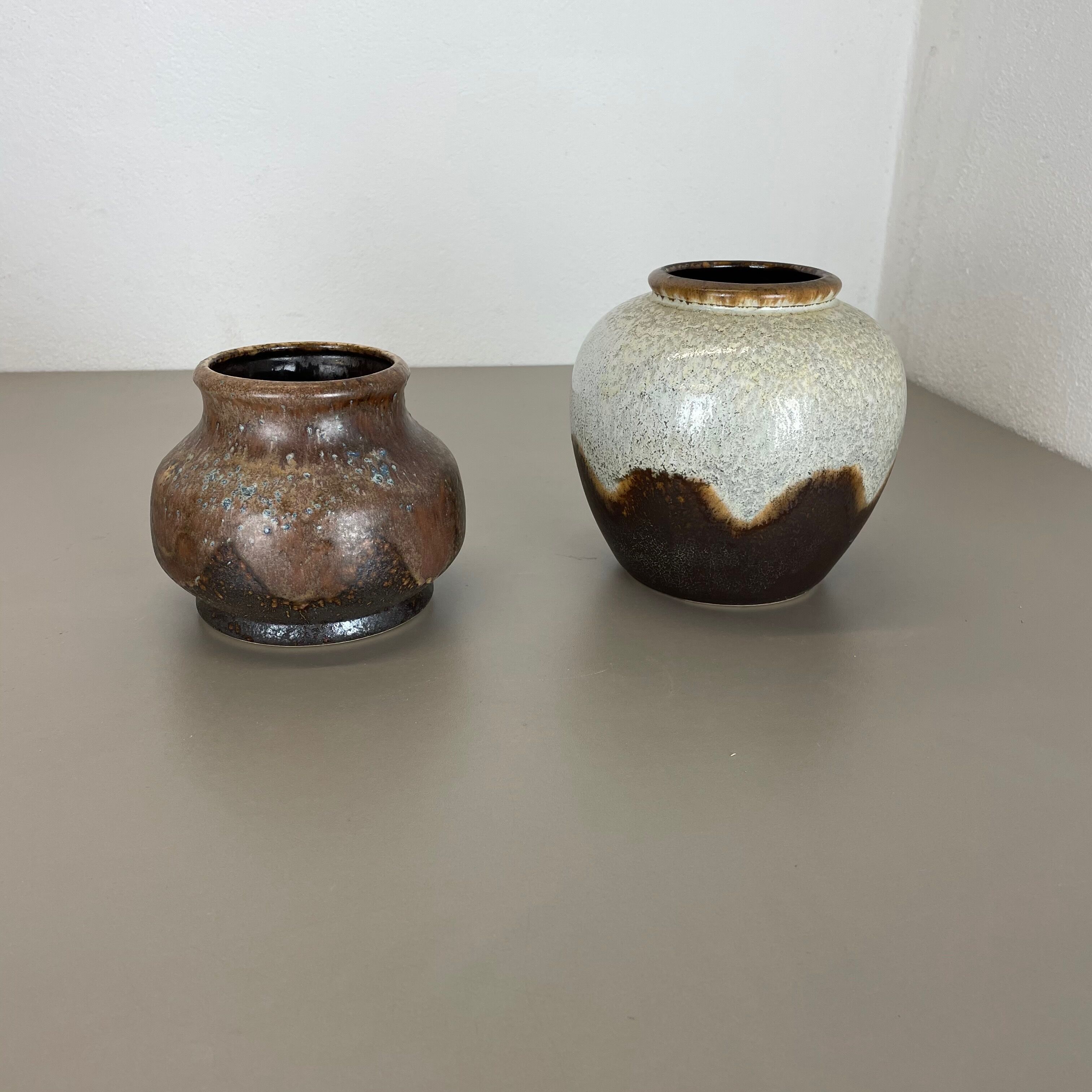Set of 2 ceramic oottery "Lava" Vases by Dümler and Breiden, Germany, 1960s