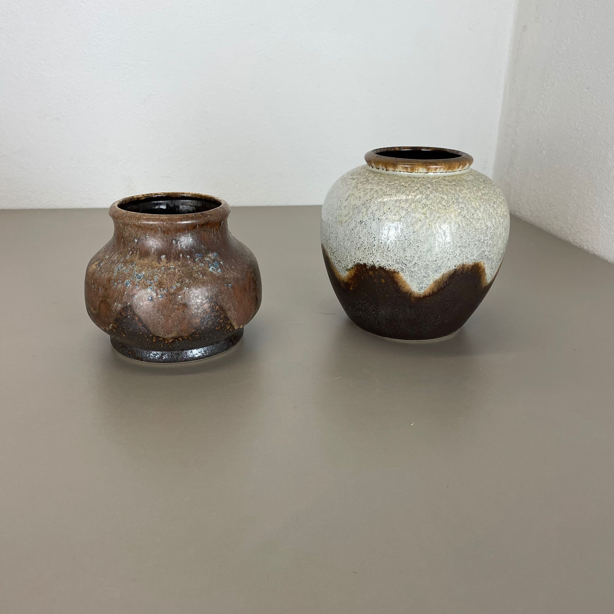 Set of 2 ceramic oottery "Lava" Vases by Dümler and Breiden, Germany, 1960s