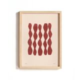 Collection de 4 peintures acryliques sur papier signées Eawy