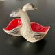 Duo goose-shaped goose and pepper shaker in ceramic