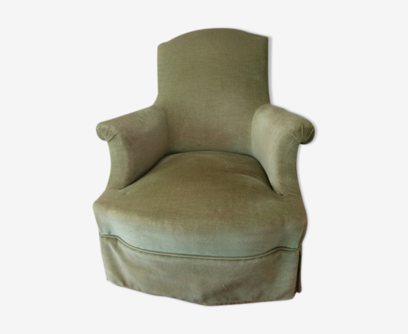 Fauteuil crapaud vert