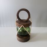 Lampe à poser flotteur de pêche en verre vintage
