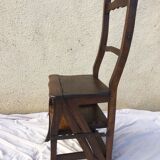 Old wooden stepladder chair