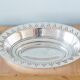 Art Deco style silver-plated metal bread basket, 30s silver dish