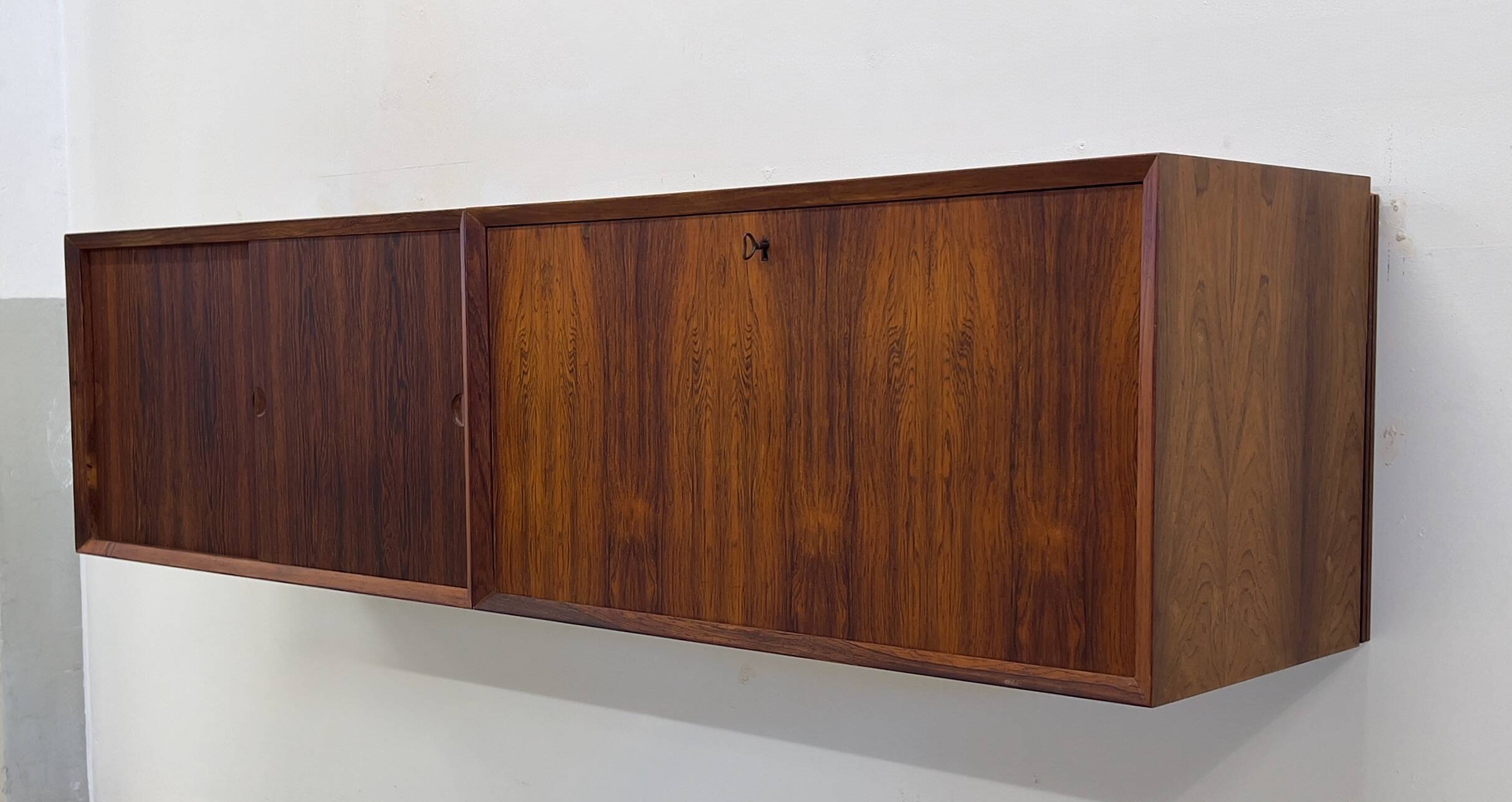 Poul Cadovius Royal System Rosewood Wall Mounted Sideboard 5