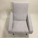 Reupholstered modernist armchair