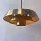 Lampe à suspension vintage en laiton