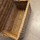 Vintage rattan wicker chest bench