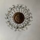 Old bronze basket chandelier with tassels