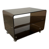 Michel Dumas smoked plexiglass coffee table, 1970s