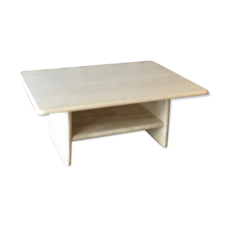 Travertine coffee table with intermediate top