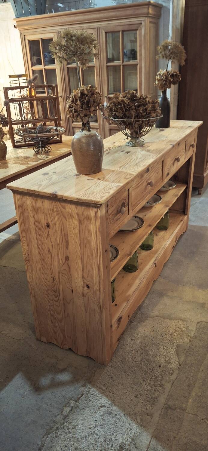 Open buffet in fir wood