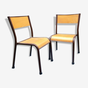 Duo chaises écoliers