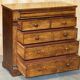 Victorian flamed hardwood commode from the 19th century with a hidden drawer.