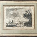 Tableau gravure ancienne xviiie franz edmund weirotter 1763