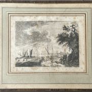 Antique engraving painting XVIIIth Franz Edmund Weirotter 1763