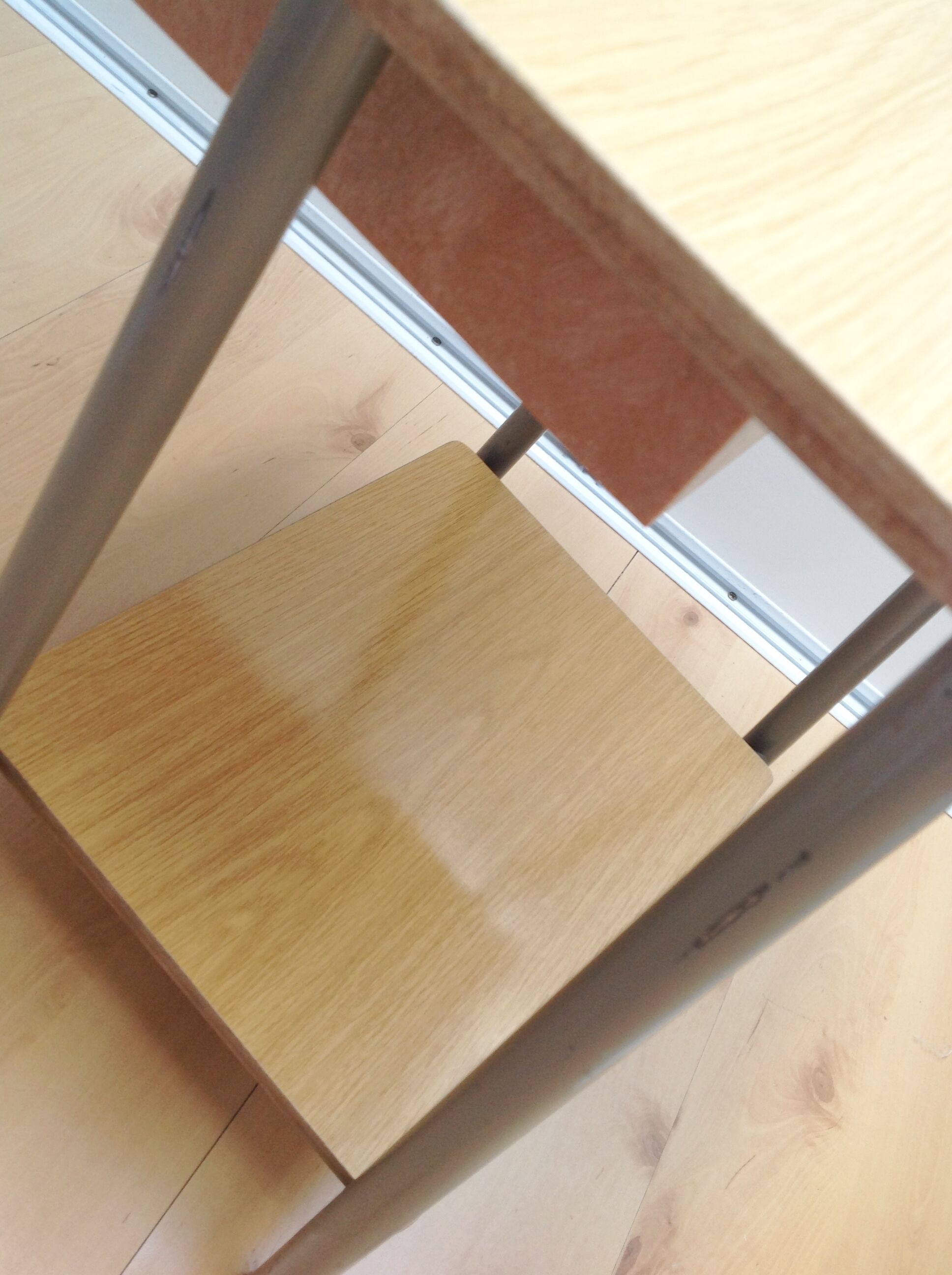 Bedside table in formica imitation wood / vintage 60s-70s