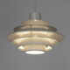 Pendant light with white powder coating from "Superlight", Denmark 1970s