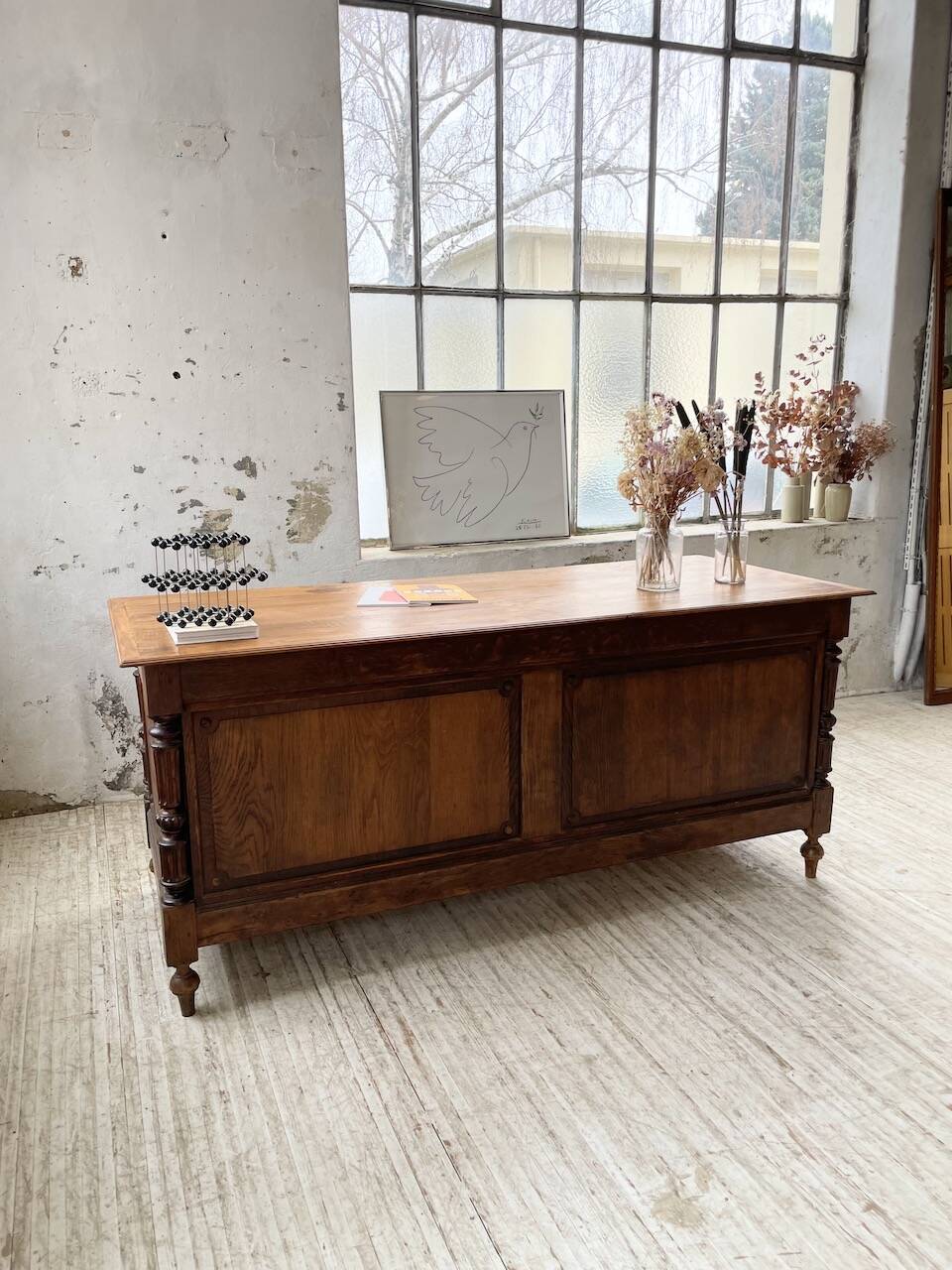 Comptoir en chêne drapier chêne 1900