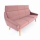 Canapé MANDAL rose, design scandinave