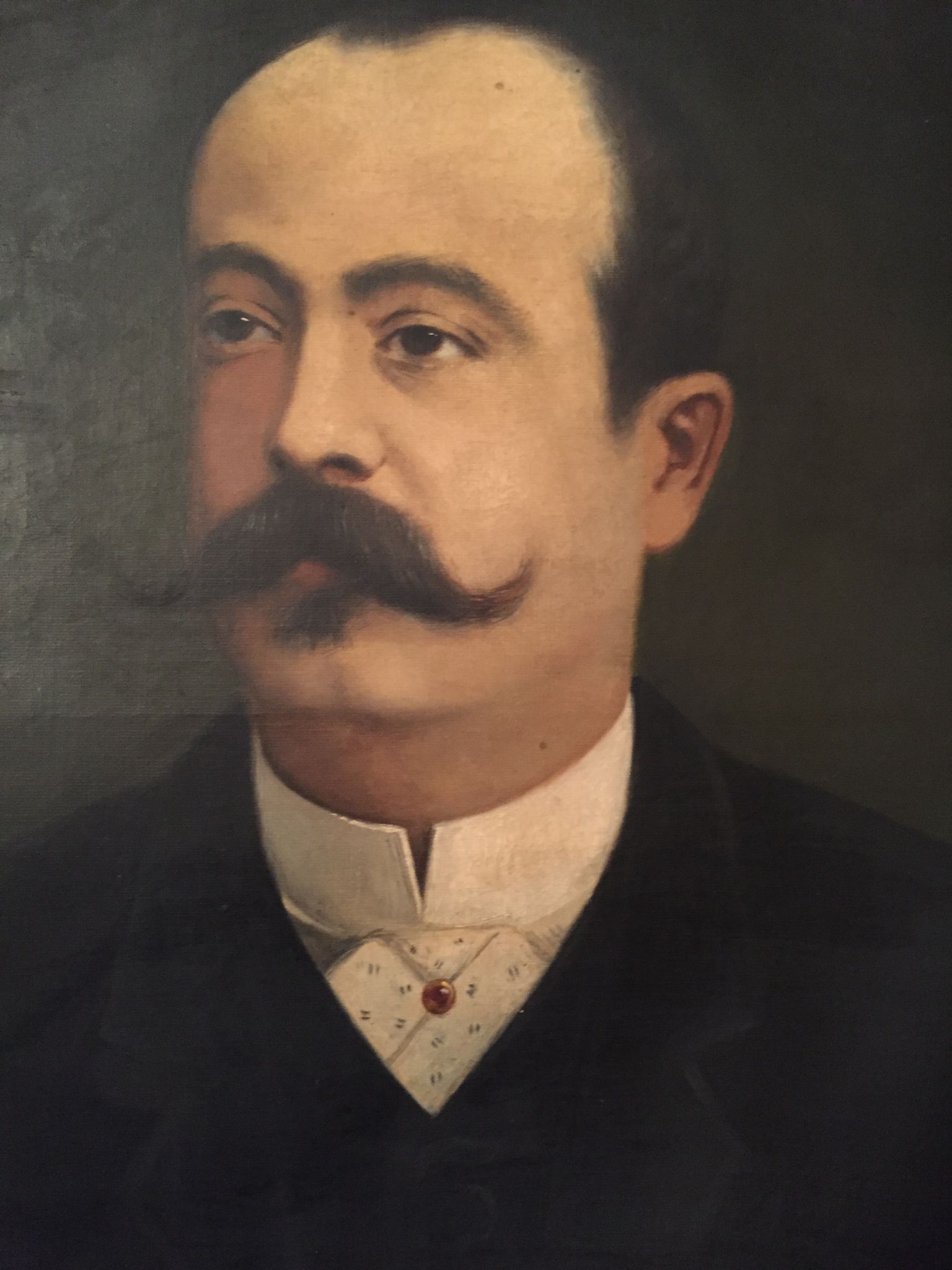 Pair of oil on canvas portraits signed Béchard