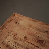 Solid pine dining table – Handcrafted, around 1970