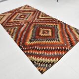5x10 Madalion Design Turkish Kilim Rug,