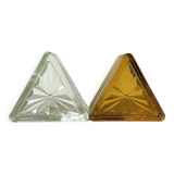 Pair of art deco glass bookends