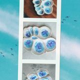 white handmade large ceramic bowl as a jewelry holder or for tapas