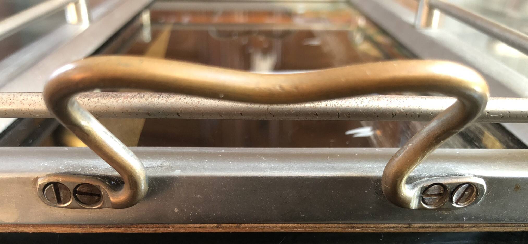 Plateau à service Art-Déco – Peinture sous verre & nacre
