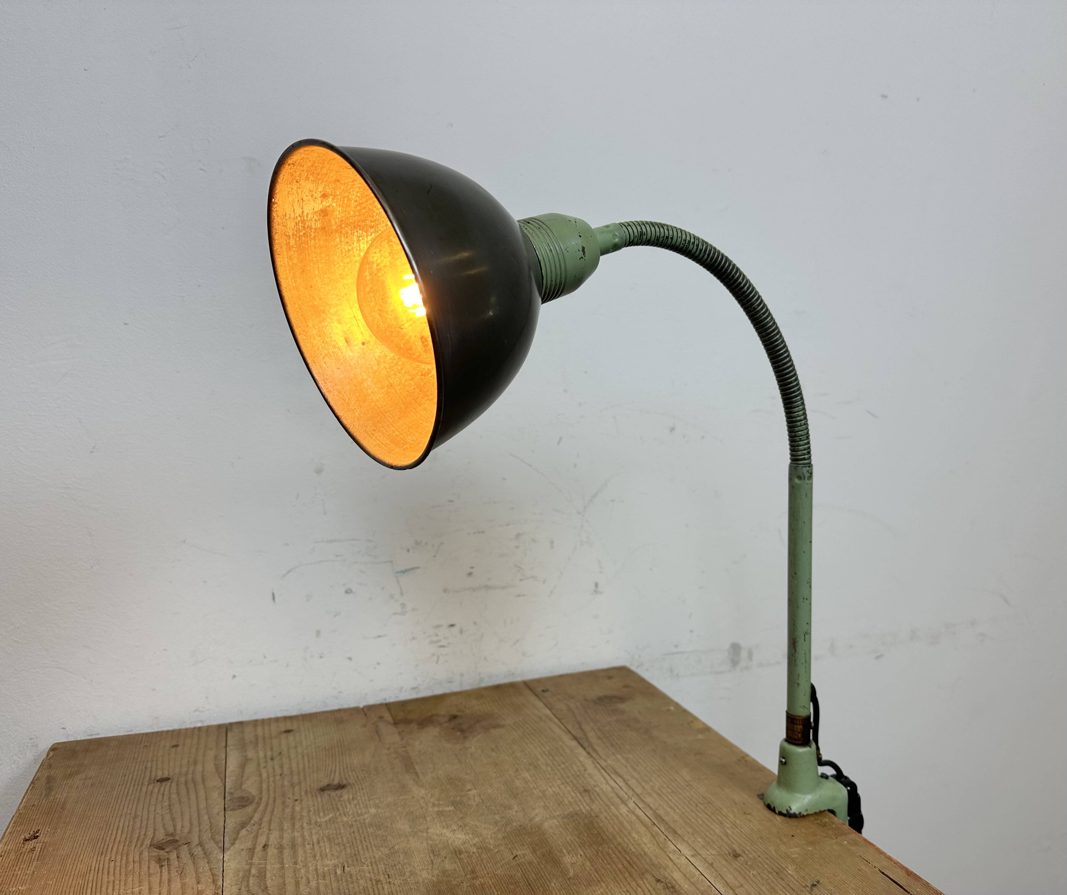Lampe de Bureau Industrielle à Col de Cygne de Instala Děčín, 1960s