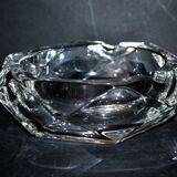 Vintage crystal ashtray - hexagonal shape - 16cm