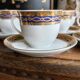 12 tasses à café en porcelaine style Empire