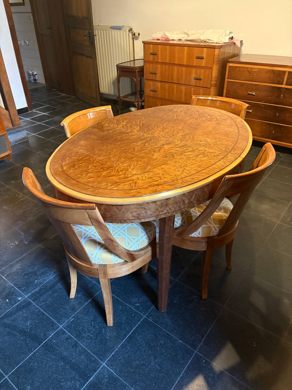 Art Deco dining room table and chairs