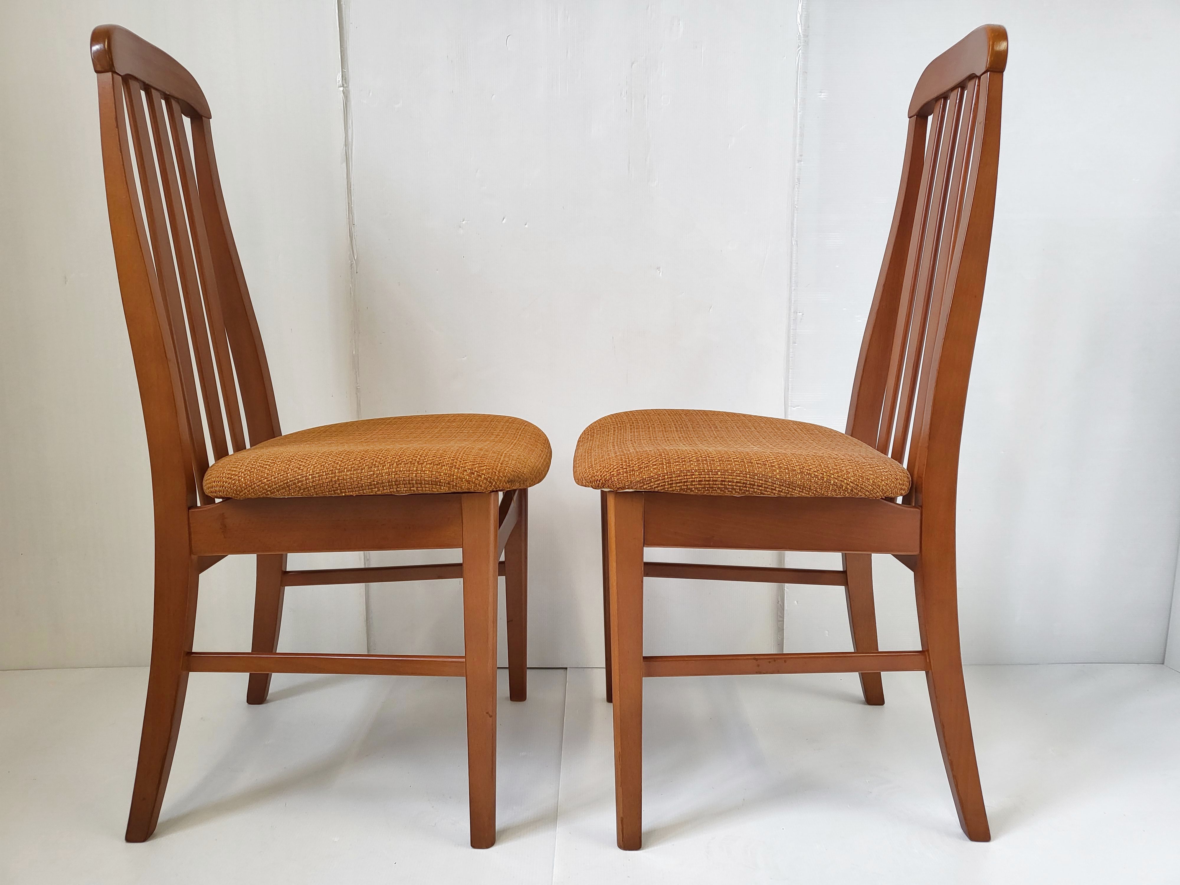 Suite of 4 chairs Jentique 1970 vintage