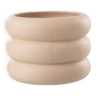 Cache-pot anneau beige rose pale