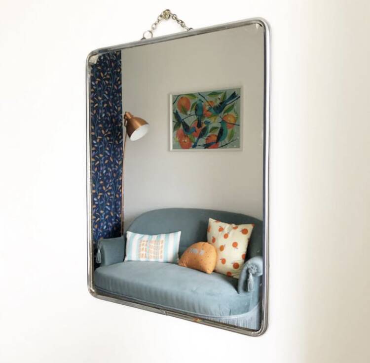 Vintage barber mirror