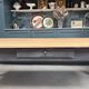 Farm table with black patinated legs (renovated)