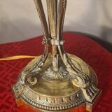 19th century chiseled bronze lamp