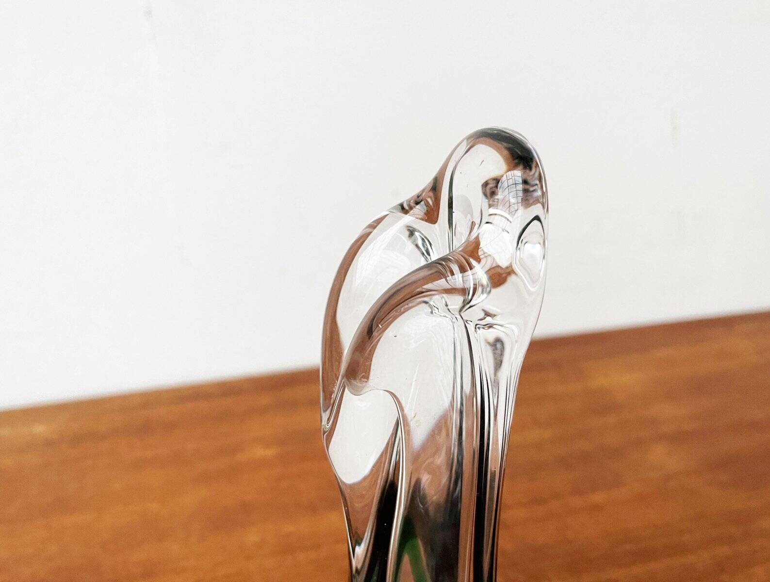 Vintage art glass vase by Max Verboeket for Kristalunie Maastricht, 1970s