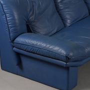 Nicoletti Salotti post-modern leather sofa, Italy 1980s