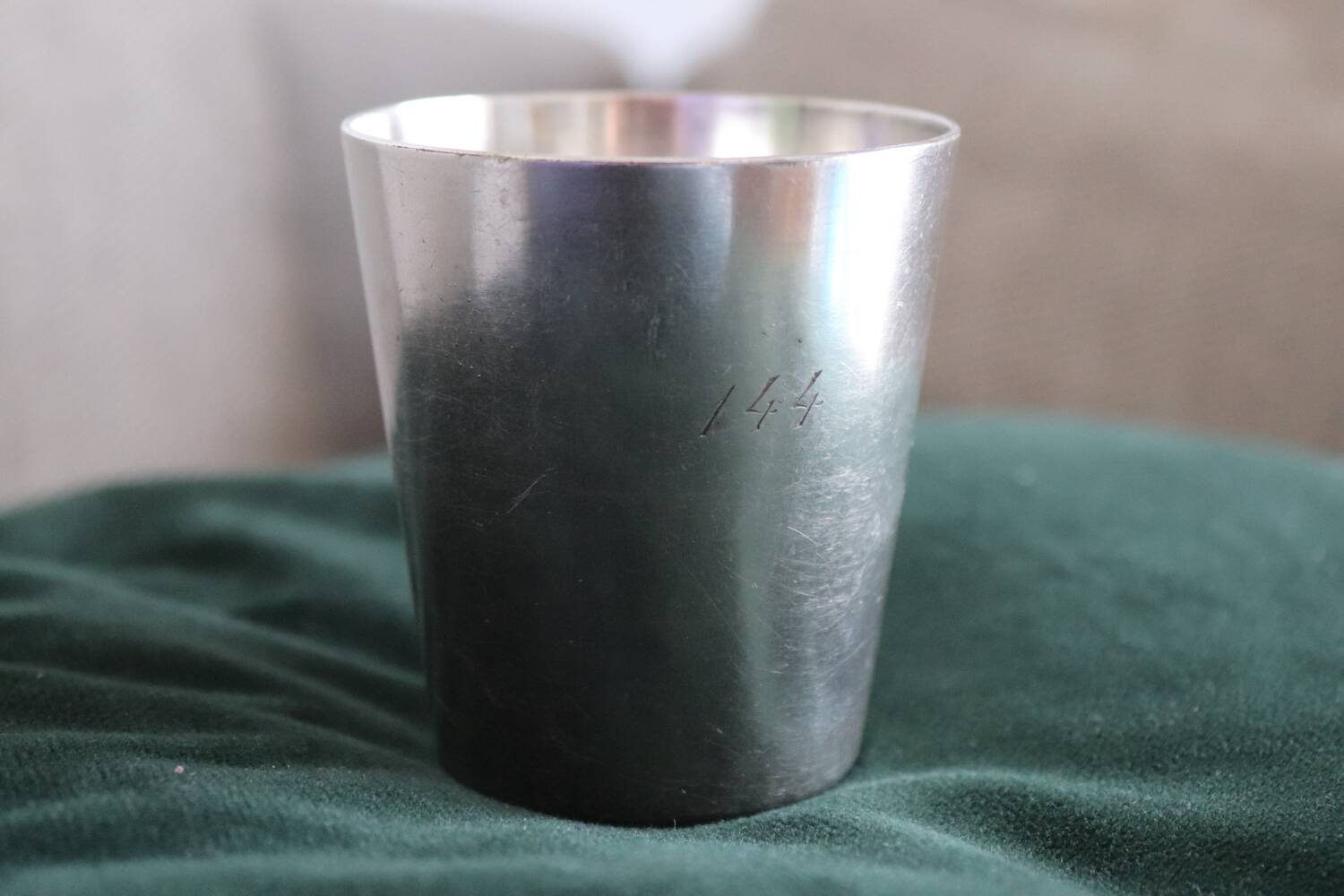 Antique silver-plated timbale – Maison Hénin & Cie