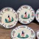 Six earthenware plates signed HB Quimper