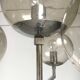 Chrome and glass floor lamp in mid-century German space style by Hustadt Leuchten, 1960s.