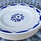 Lot  de 6 assiettes  plates Longwy