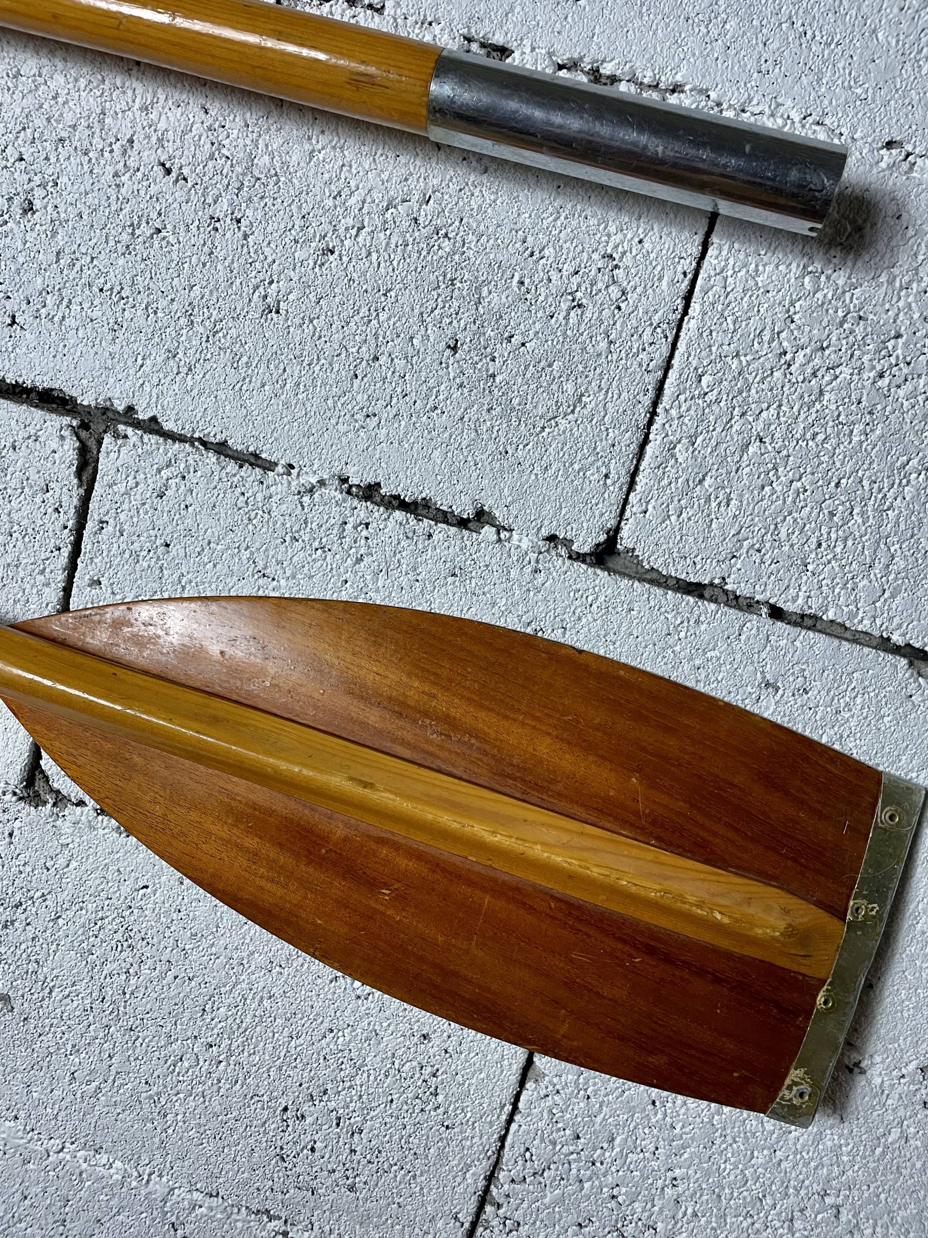 Pair of old wooden paddles