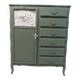 Armoire ancienne Green Smoke – Toile de Jouy .