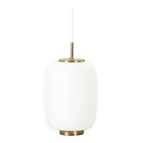 Deux grandes lampes suspendues Bent Karlby en verre modèle Kina, Danemark 1960