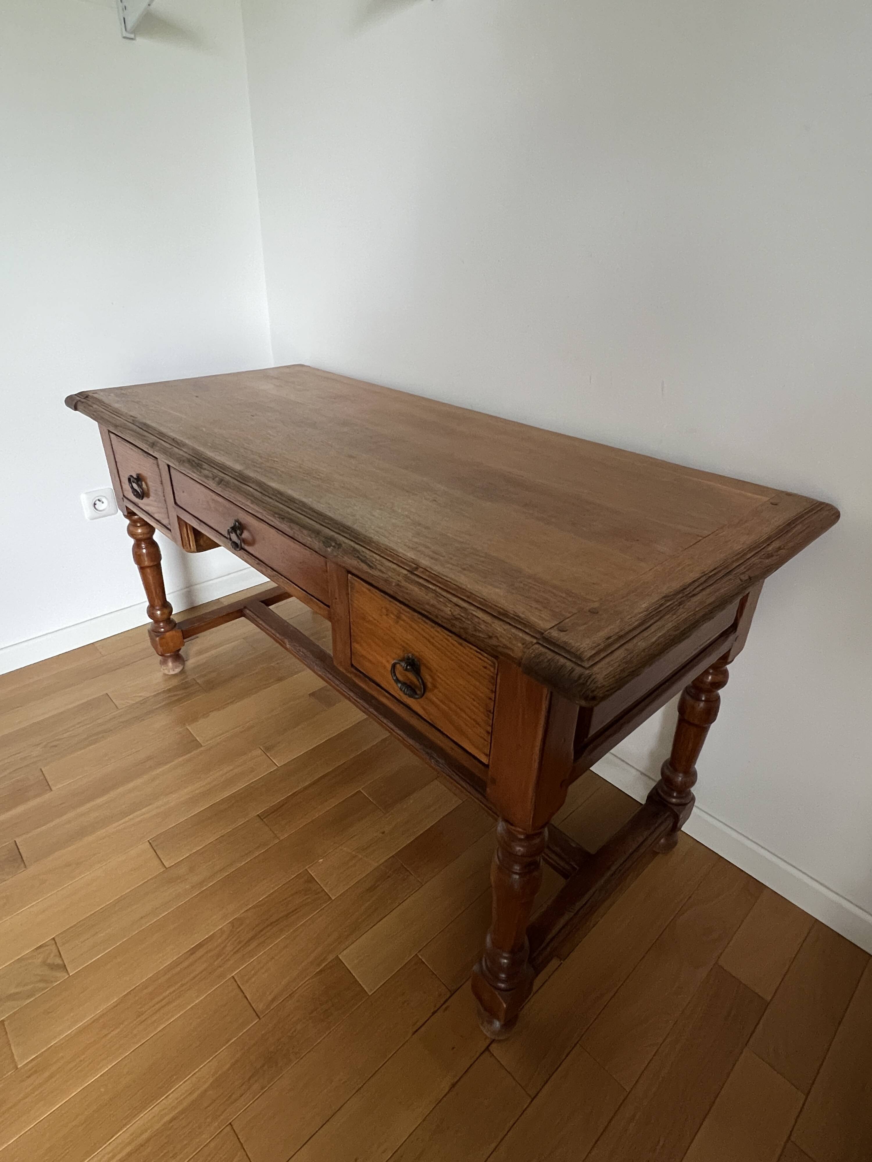 Solid wood desk